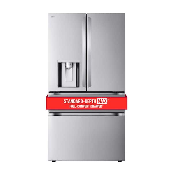 LG 29 cu. ft. SMART Standard Depth MAX French Door Refrigerator with Full Convert Drawer in PrintProof Stainless Steel