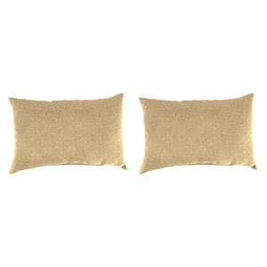 18 in. L x 12 in. W x 4 in. T McHusk Birch Outdoor Lumbar Throw Pillow (2-Pack)