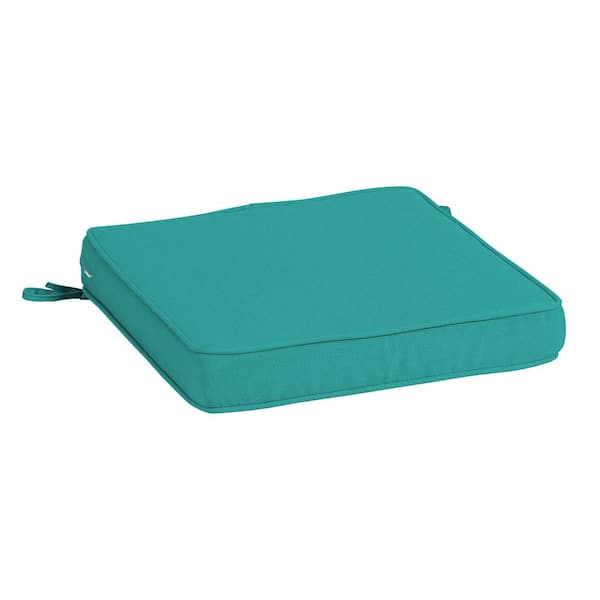 ARDEN SELECTIONS ProFoam 20 in. x 20 in. Surf Teal Square Outdoor Chair Cushion