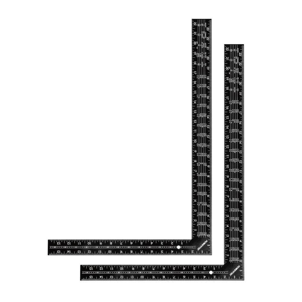 POWERTEC Framing Square, 24 in. L x 2 in. W Steel Carpenter Square