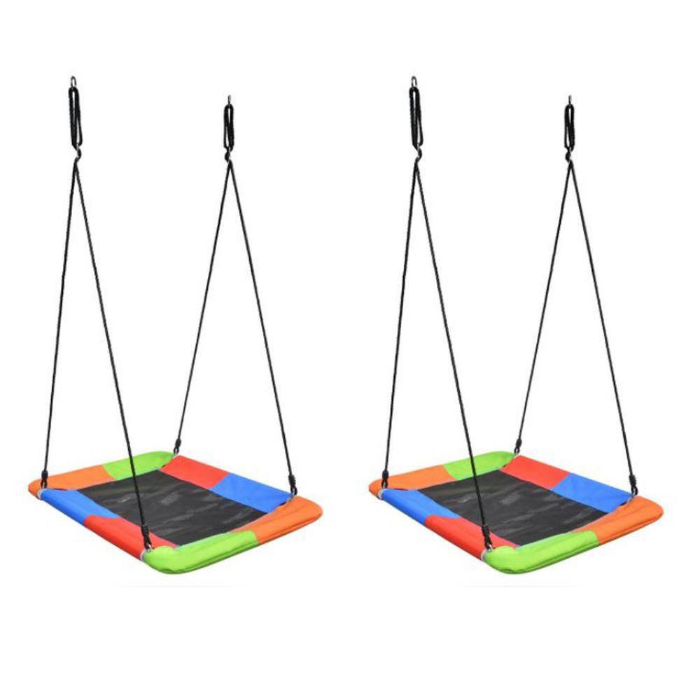 Giant 40 in. x 30 in. Square Mat Platform Outdoor Play Swing (2Pack) 2