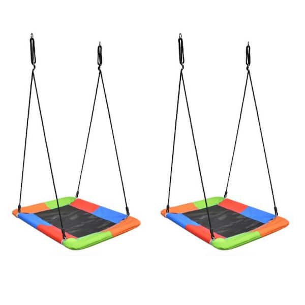 Unbranded Giant 40 in. x 30 in. Square Mat Platform Outdoor Play Swing (2-Pack)