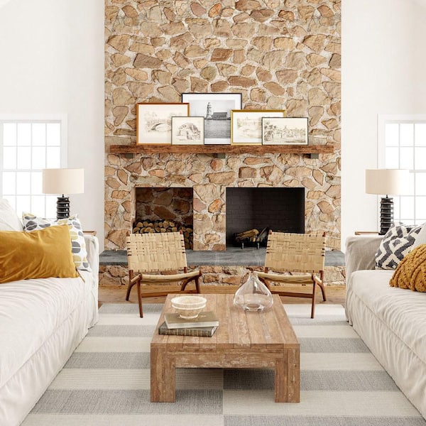 Boxelder Checked Cotton Gray Doormat 3 ft. x 5 ft. Area Rug