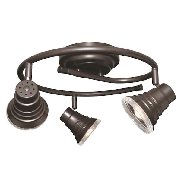 AFX Madrid 11.75 in. 1-Light Satin Nickel LED Flush Mount