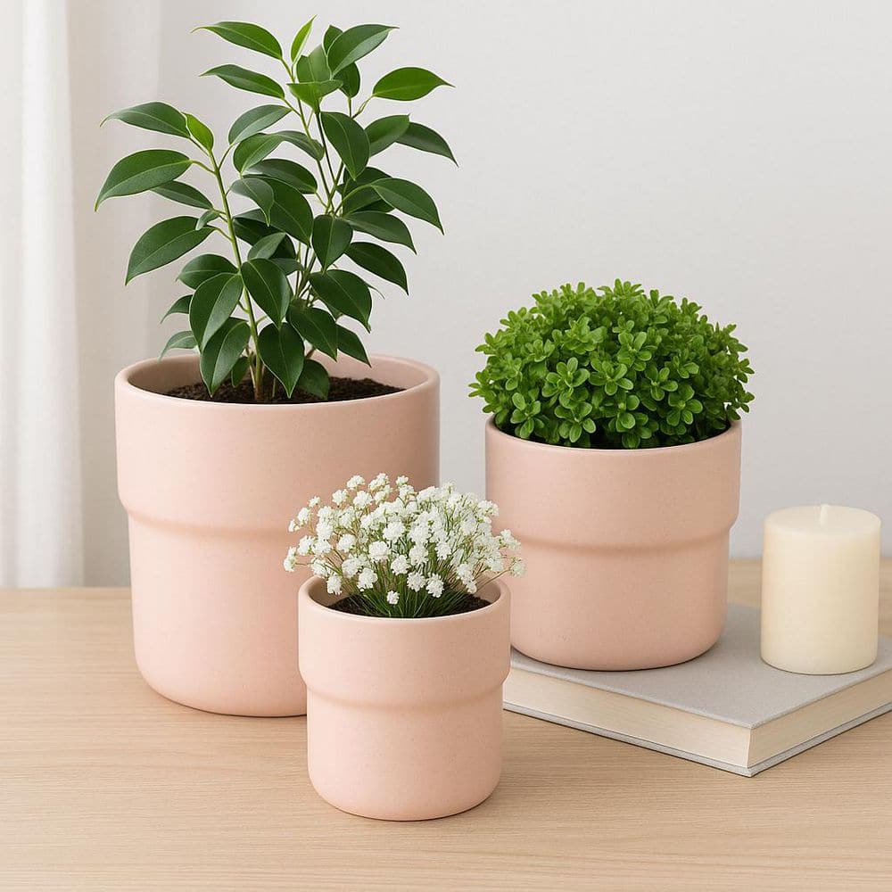 7 in. 9 in. and 10 in. Pink Ceramic Mushroom Decorative Pots (Set of 3) price history on PriceWatchPro