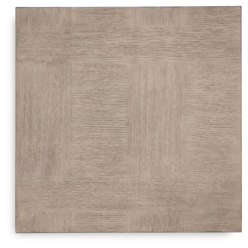 Light Grayish Brown Square Wood End Table