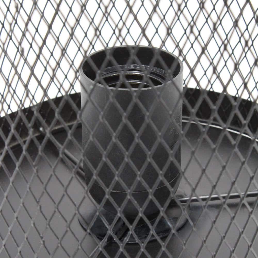 Simple Designs Mesh Cylindrical Steel Table Lamp Black