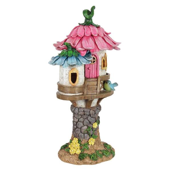 Fairy Garden House With Lily Flower Roof Figurine Miniature Decor New Free Ship 