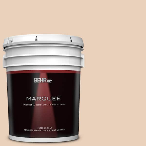 BEHR MARQUEE 5 gal. #S230-1 Buff Tone Flat Exterior Paint & Primer