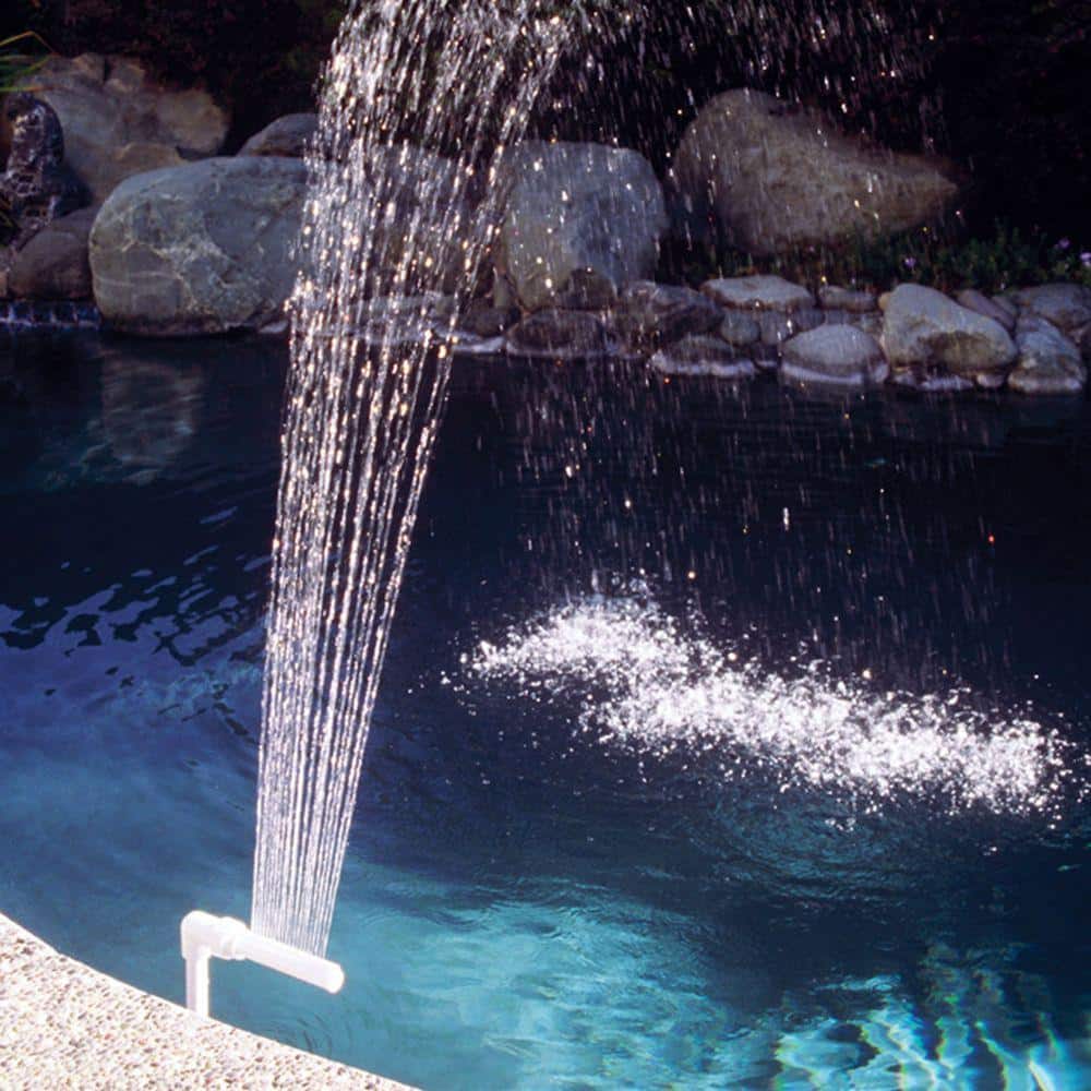 White Adjustable Spa and Pool Waterfall Fountain