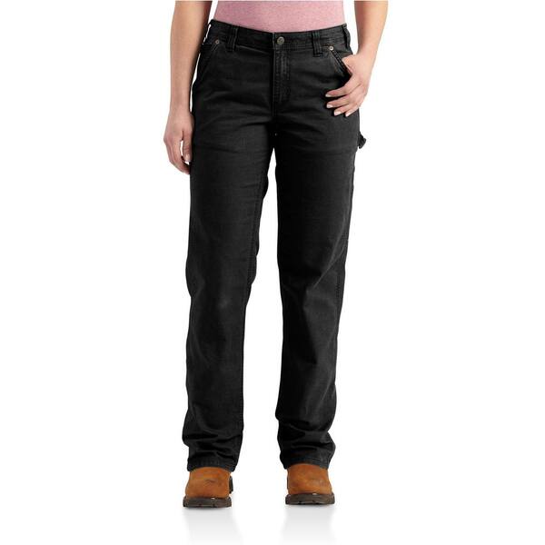 Carhartt Women's 16 Black Cotton/Spandex Original Fit Crawford Pant