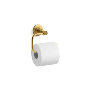 Torrington Wall Mounted Toilet Paper Holder in Vibrant Brushed Moderne Brass