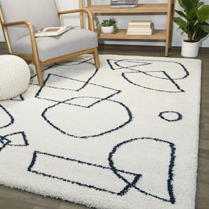 Pavel Navy 7 ft. 10 in. x 10 ft. Abstract Area Rug