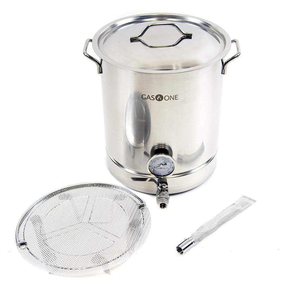 Details about   Brew Kettle 40 qt Stainless Steel Stock Pot with Lid 