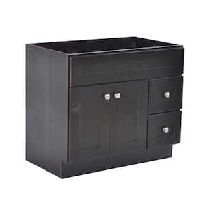 Brookings 36 inch 2-Door Bathroom Vanity Without Top in Espresso (Ready to Assemble)