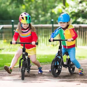 11 in. Kids Balance Bike with Footrest No Pedal Toddler Training Bike Black