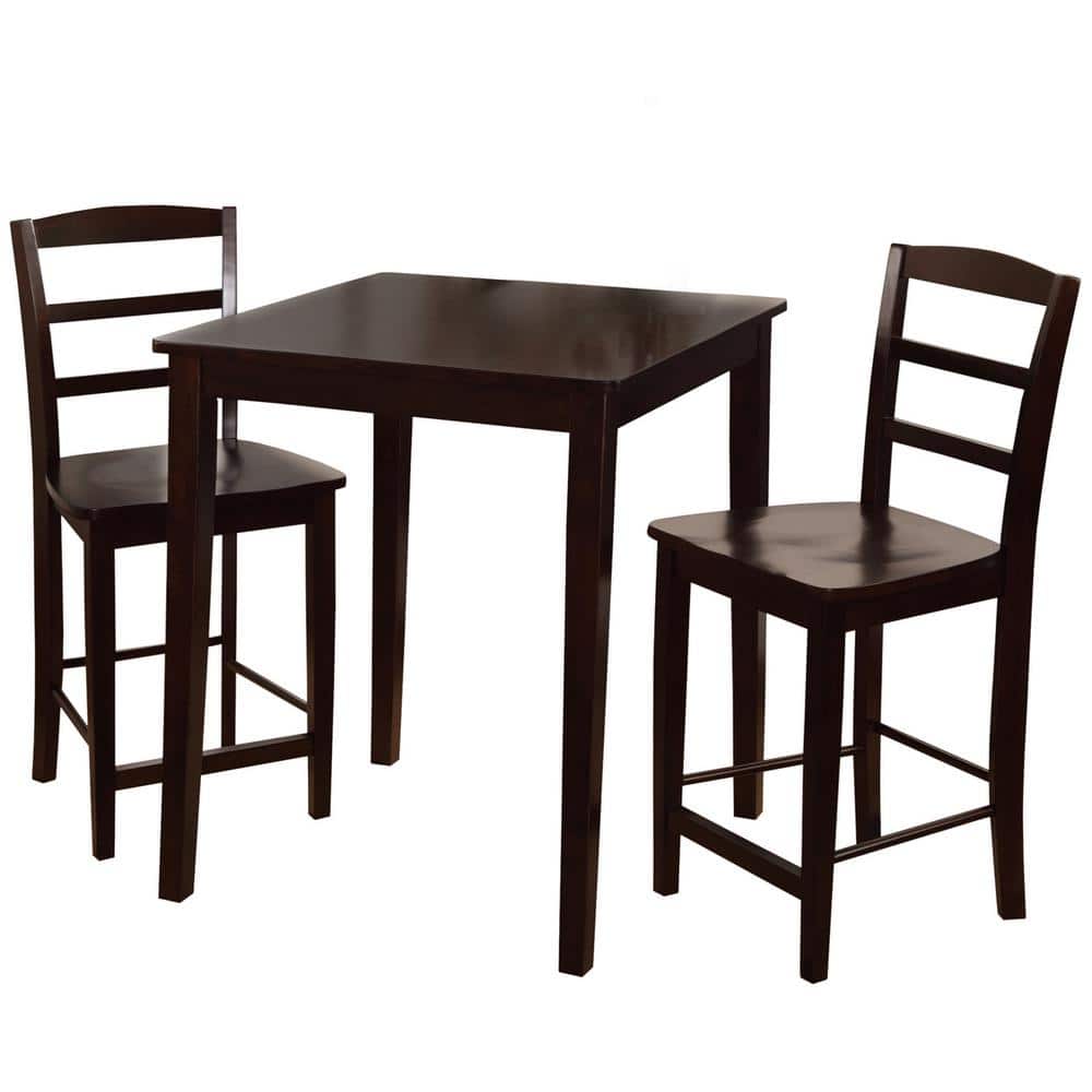 International Concepts Madrid 3Piece Black Bar Table Set K463030S402