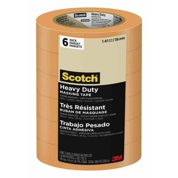 3M Scotch 1.41 in. x 60.1 yds. Heavy Duty Grade Masking Tape (Case of 4)