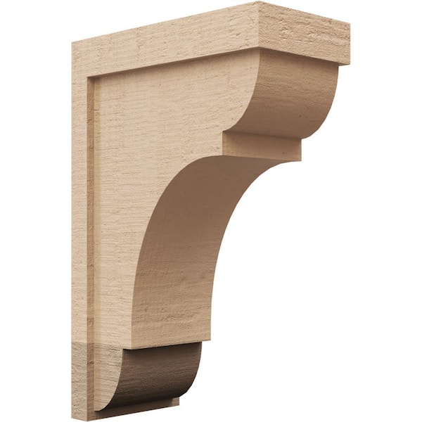 Ekena Millwork 7 in. x 21 in. x 14 in. Classic Bryant Rough Cedar Woodgrain TimberThane Corbel, Primed Tan