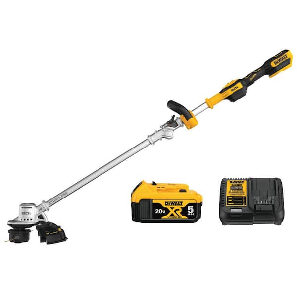 DEWALT 20V MAX 14 in. Brushless Cordless Battery Powered Foldable String Trimmer Kit with (1) 5 Ah Battery & Charger