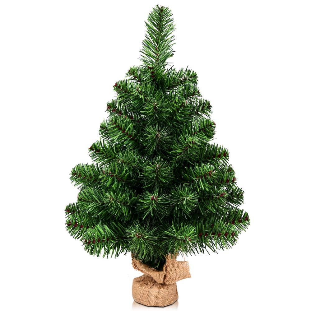 Costway 2 ft. Season Decoration PVC Artificial Small Christmas Tree