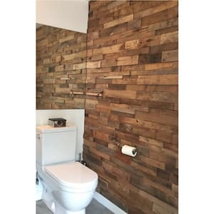 1 in. x 39.5 in. x 11.5 in. Reclaimed Natural American Barn Wood Wall Panel