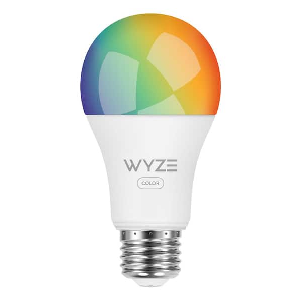 WYZE 75 Watt Equivalent Smart WiFi LED Color Light Bulb E26 Base with Million Colors RGB App Control (4-Pack) - The Home Depot