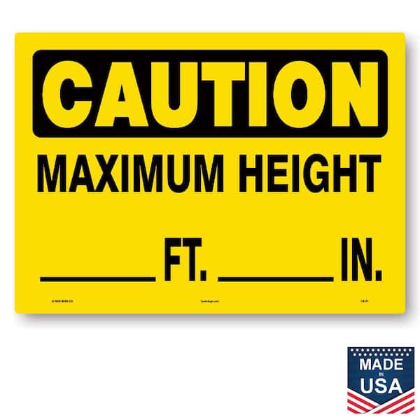 Unbranded 14 in. x 10 in. Maximum Height Sign Printed on More Durable, Thicker, Longer Lasting Styrene Plastic