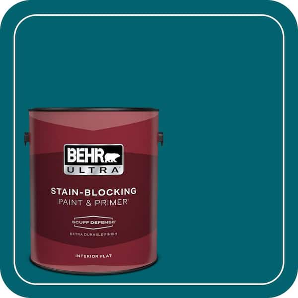 BEHR ULTRA 1 gal. #S-H-520 Peacock Tail Extra Durable Flat Interior Paint & Primer