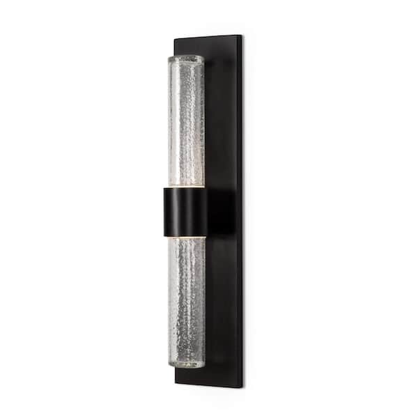 Copenhagen 18-in 1-Light 16-Watt Black Integrated LED Exterior Wall Sconce