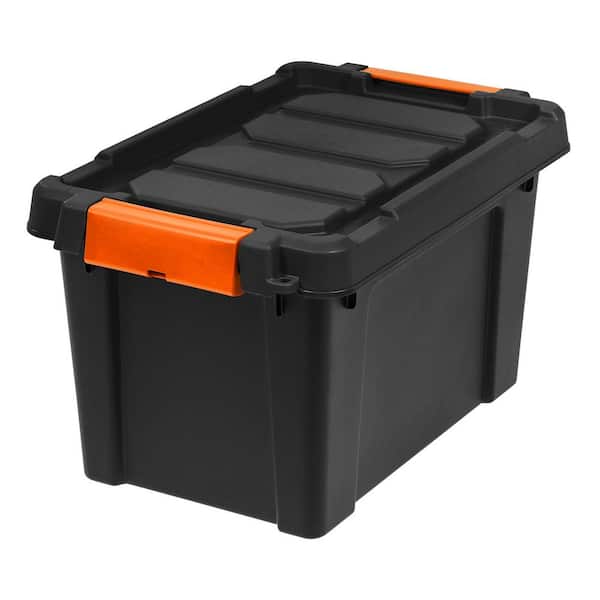 5 gal. Heavy-Duty Stackable Storage Tote (Set of 4)