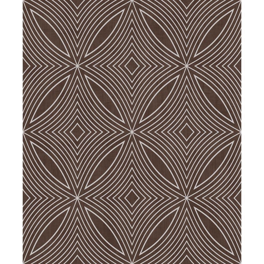 Special FX Geometric Kaleidoscope Spiral Effect Wallpaper in Silver and Bro