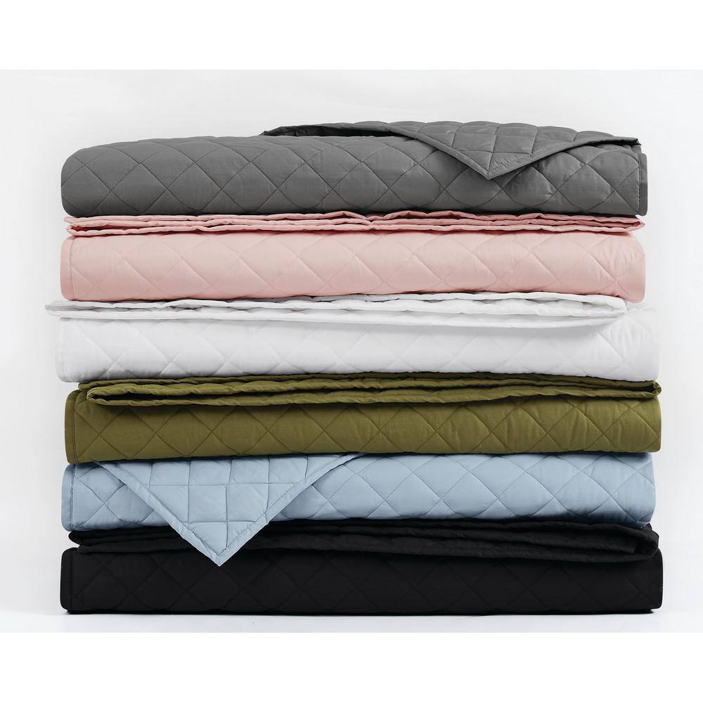 Olive Green Cotton Full Quilt Set with Shams