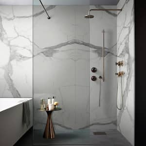 Tavish Laced 32 in. x 64 in. Polished Porcelain Marble Look Floor and Wall Tile (13.78 sq. ft./Case)