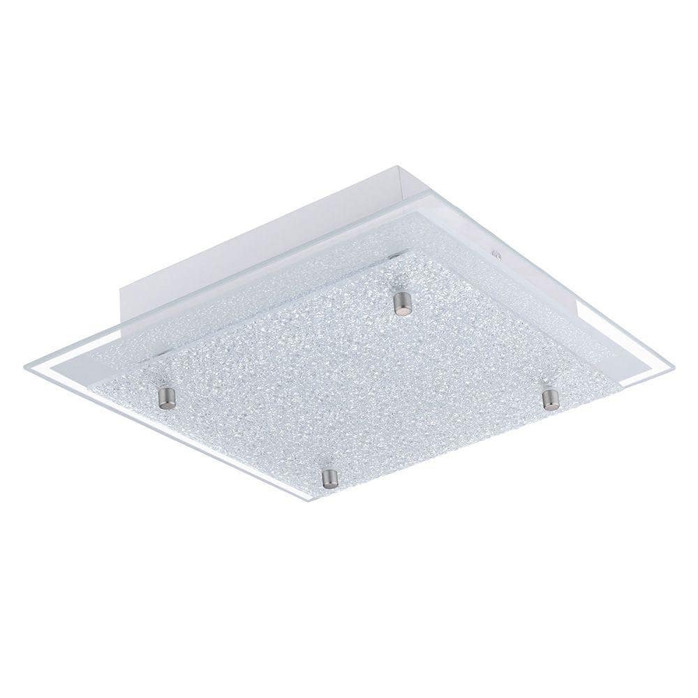 Priola 11 in. W x 3.125 in. H Matte Nickel Integrated LED Semi-Flush Mount 