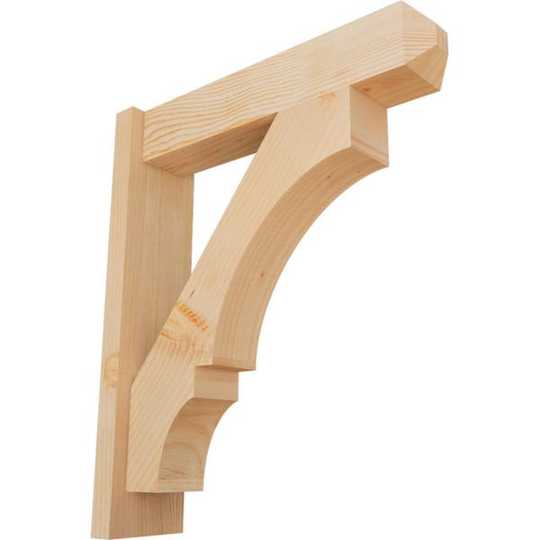 Ekena Millwork 6 in. x 26 in. x 22 in. Douglas Fir Balboa Craftsman Smooth Outlooker