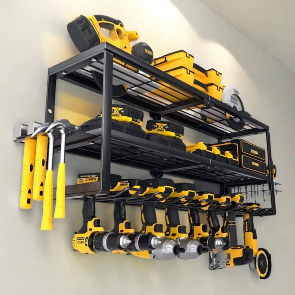 Numhew 26 in. W x 12.2 in. H x 7.9 in. D 3-Layer Metal Rectangular