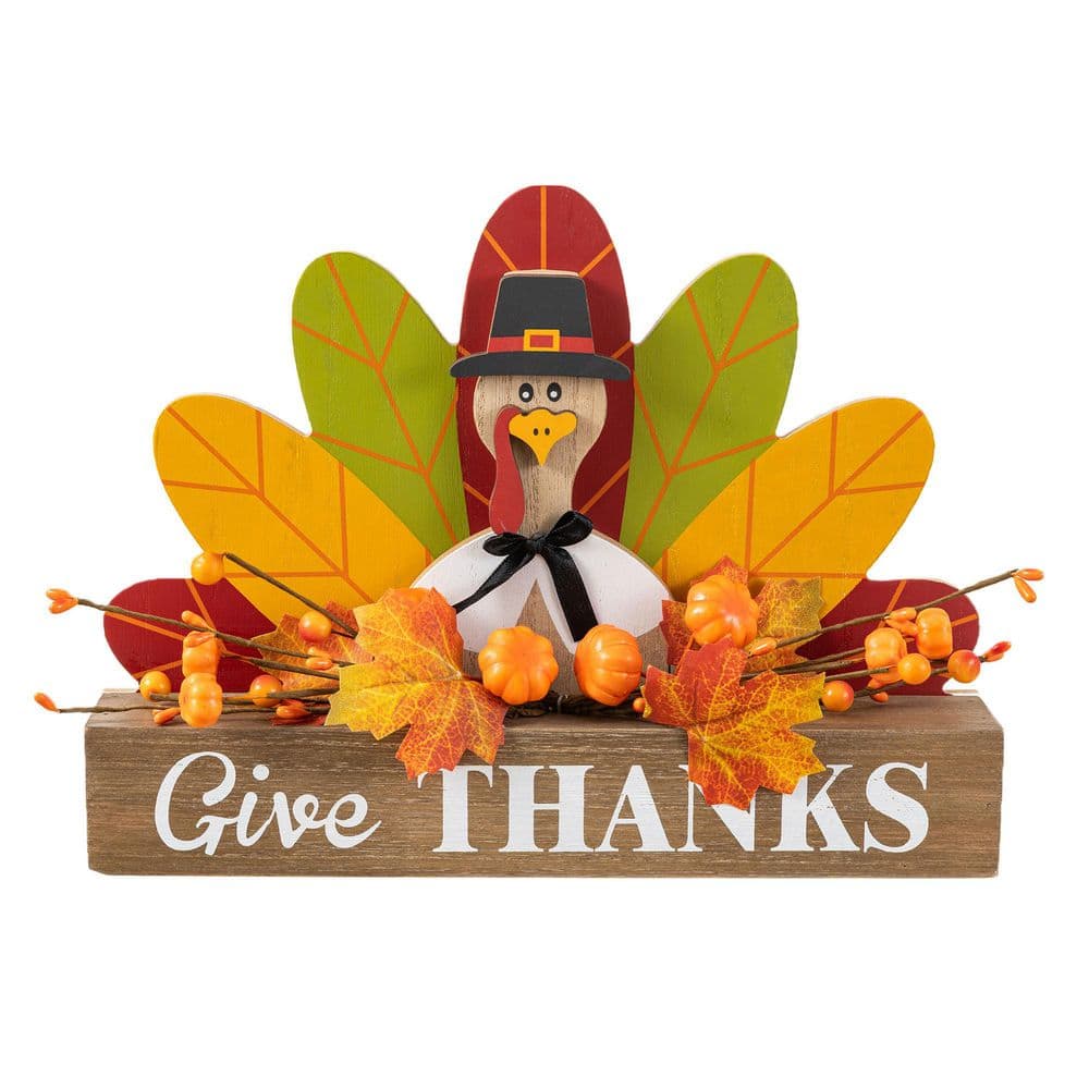 11.75 in. L Thanksgiving Wooden Turkey Table Decor price history on PriceWatchPro