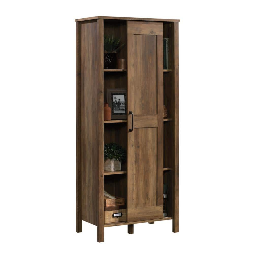 Rural Pine Freestanding Adjustable Shelving Storage Cabinet