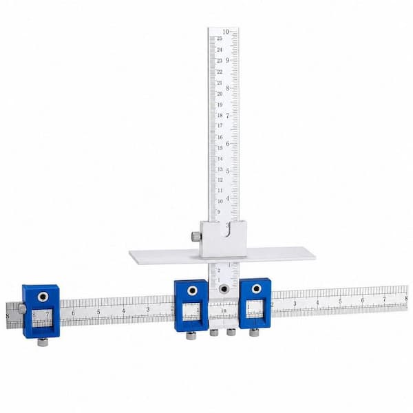 Cabinet Hardware Jig for Handles and Knobs, Aluminum Alloy Drill Guide, Drawer Knob Pull Drilling Templates Jig Tool