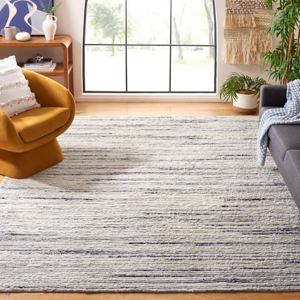 Casablanca 8 ft. x 10 ft. Gray/Ivory Solid Color Area Rug