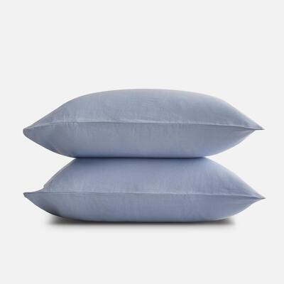 Sky French Linen King Pillowcase (Set of 2)