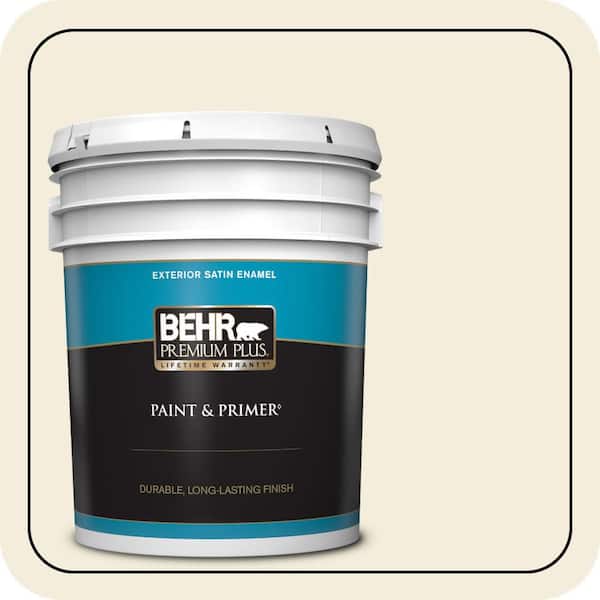 BEHR PREMIUM PLUS 5 gal. #ECC-64-2 Moonstruck Satin Enamel Exterior Paint & Primer