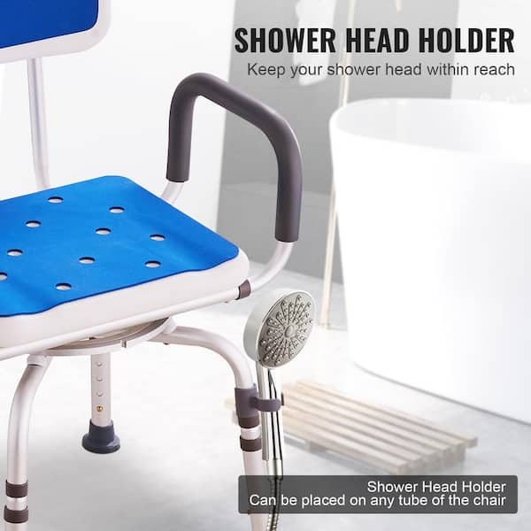 SVOPES W, Swivel Shower Chair 360° Adjustable with
