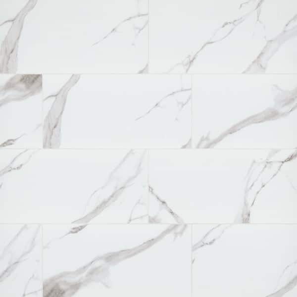 MSI Dymo Statuary White 12 in. x 24 in. Glossy Ceramic Wall Tile (960 sq. ft./Pallet)