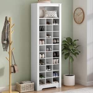 73.8 in. H x 24.4 in. W 30-Pair White Shoe Storage Cabinet