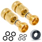 Morvat 3/4 in. Nickel Plated Brass Source Quick Connect/Disconnect Garden  Hose Fittings, Female and Male Connections (6-Sets) MOR-NP-SQCONNECTOR-6-A  - The Home Depot