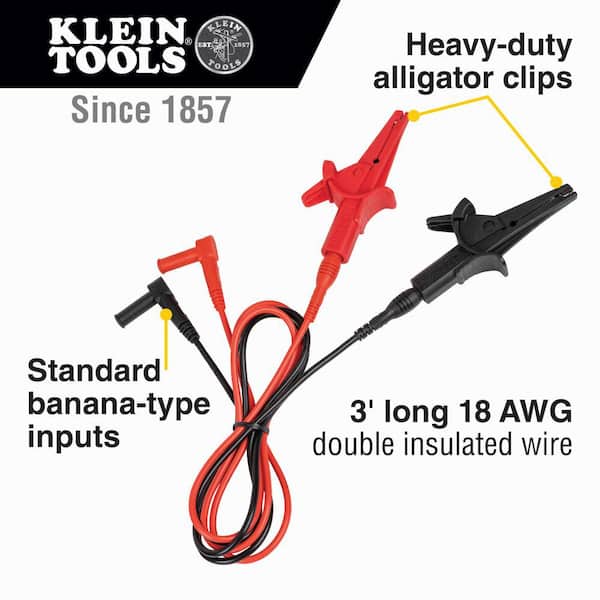 55 Universal Standard Test Leads with Insulated Screw-On Alligator Clips:  Fits Most Major Brand Digital Multimeters - (TL005)
