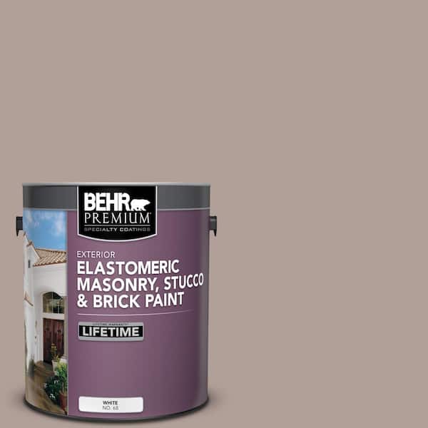 BEHR PREMIUM 1 gal. N1804 Moleskin Elastomeric Masonry, Stucco and Brick Exterior Paint 06801