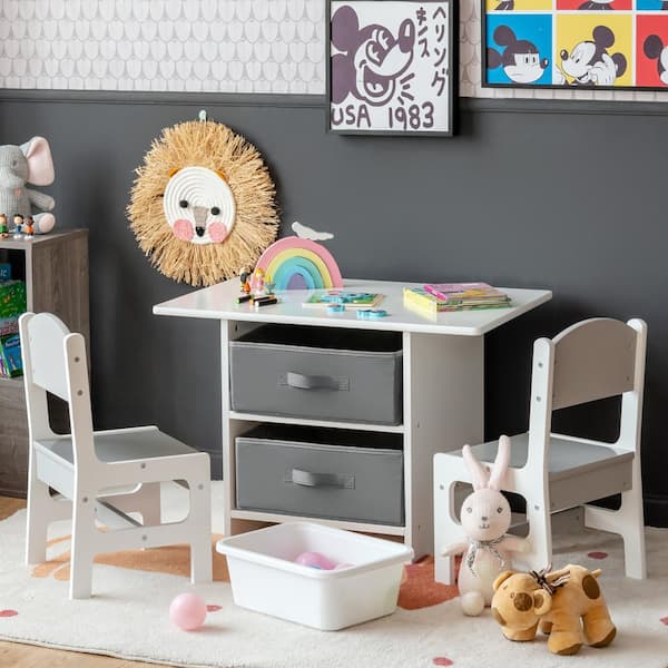 Kids table with outlet drawers